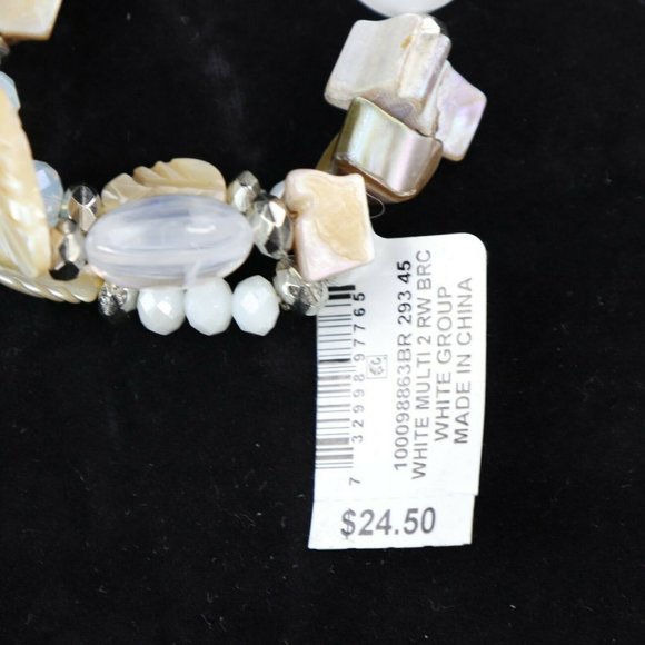 Style & Co, 2-Pc. Set Stone & Tassel Beaded Stretch Bracelets - Picture 7 of 7